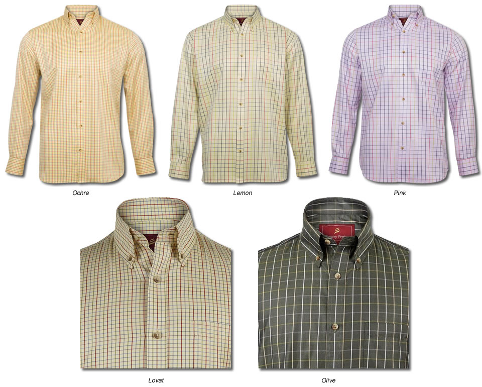 Gent's shirt pattern and colour options...